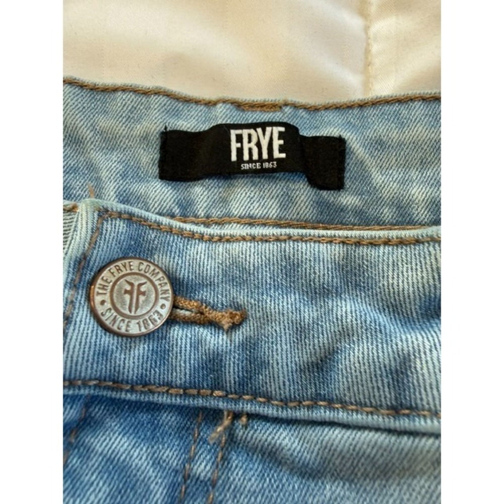 Frye High Rise Crop Cuff Jeans Light Blue Stevie Wash Uncuffed Size 16/34 - Picture 4 of 4